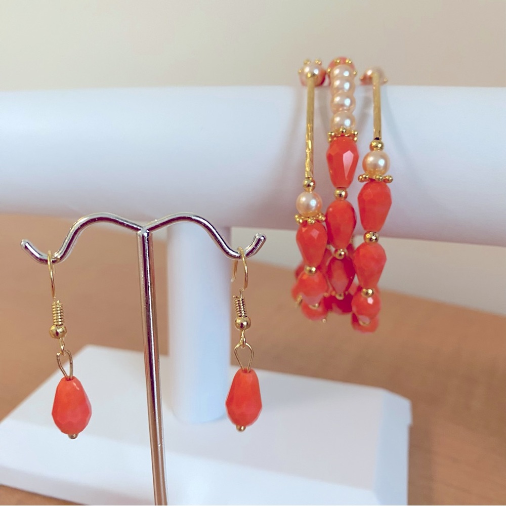 ⚡️ Mega Sale ⚡️ Handmade spiral bead bracelet and earrings set